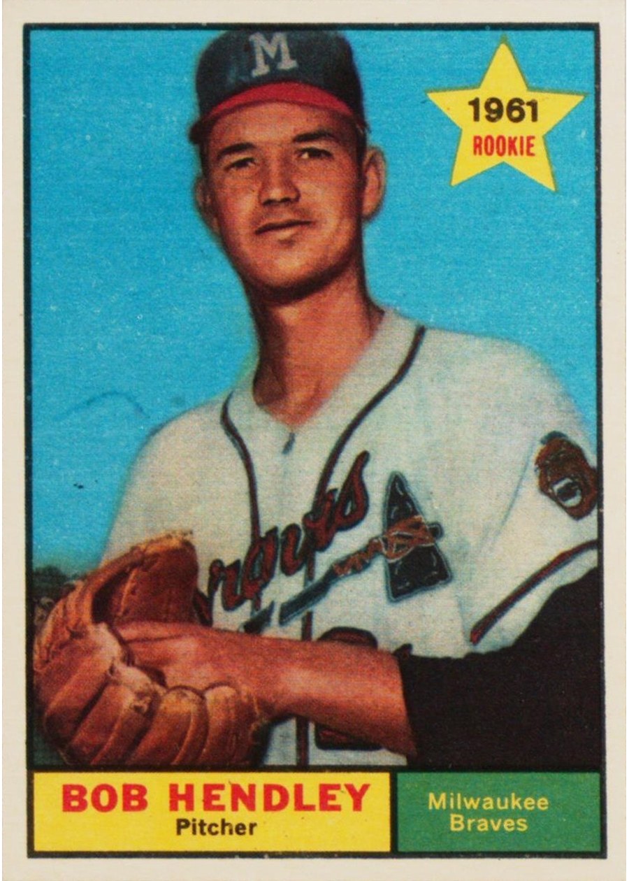 1961 Topps #372 Bob Hendley, Milwaukee Braves