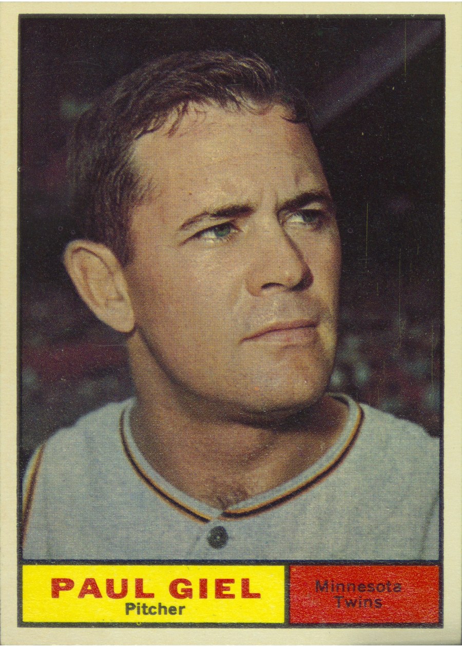 1961 Topps #374 Paul Giel, Minnesota Twins