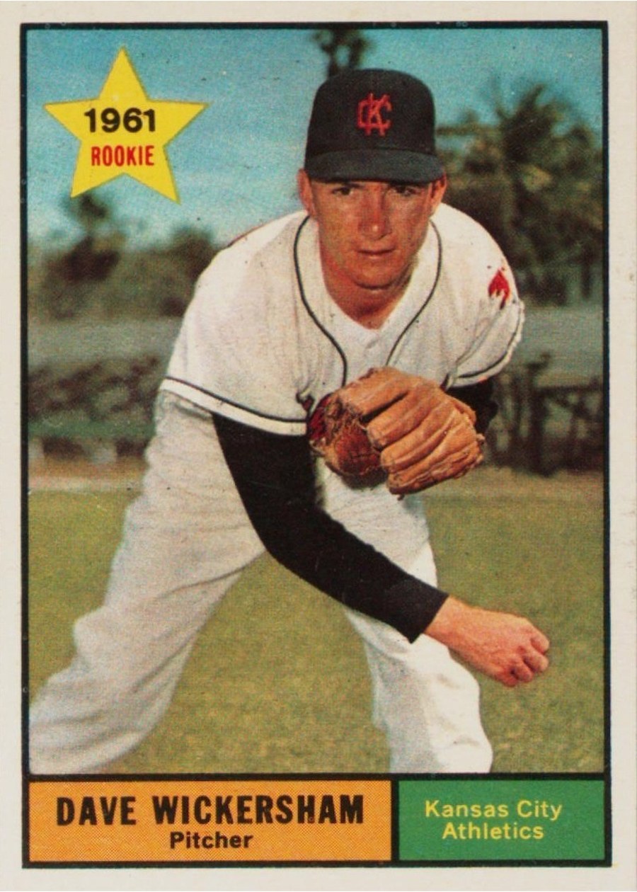 1961 Topps #381 Dave Wickersham, Kansas City Athletics