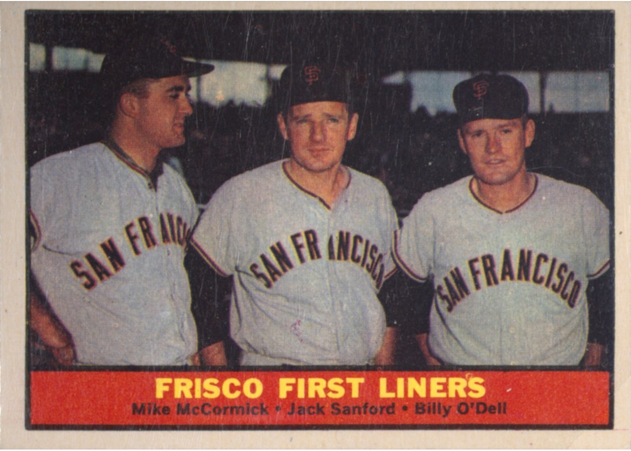 1961 Topps #383 Frisco First Liners, San Francisco Giants