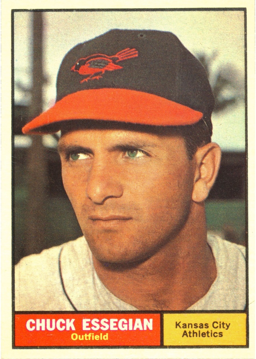 1961 Topps #384 Chuck Essegian, Kansas City Athletics