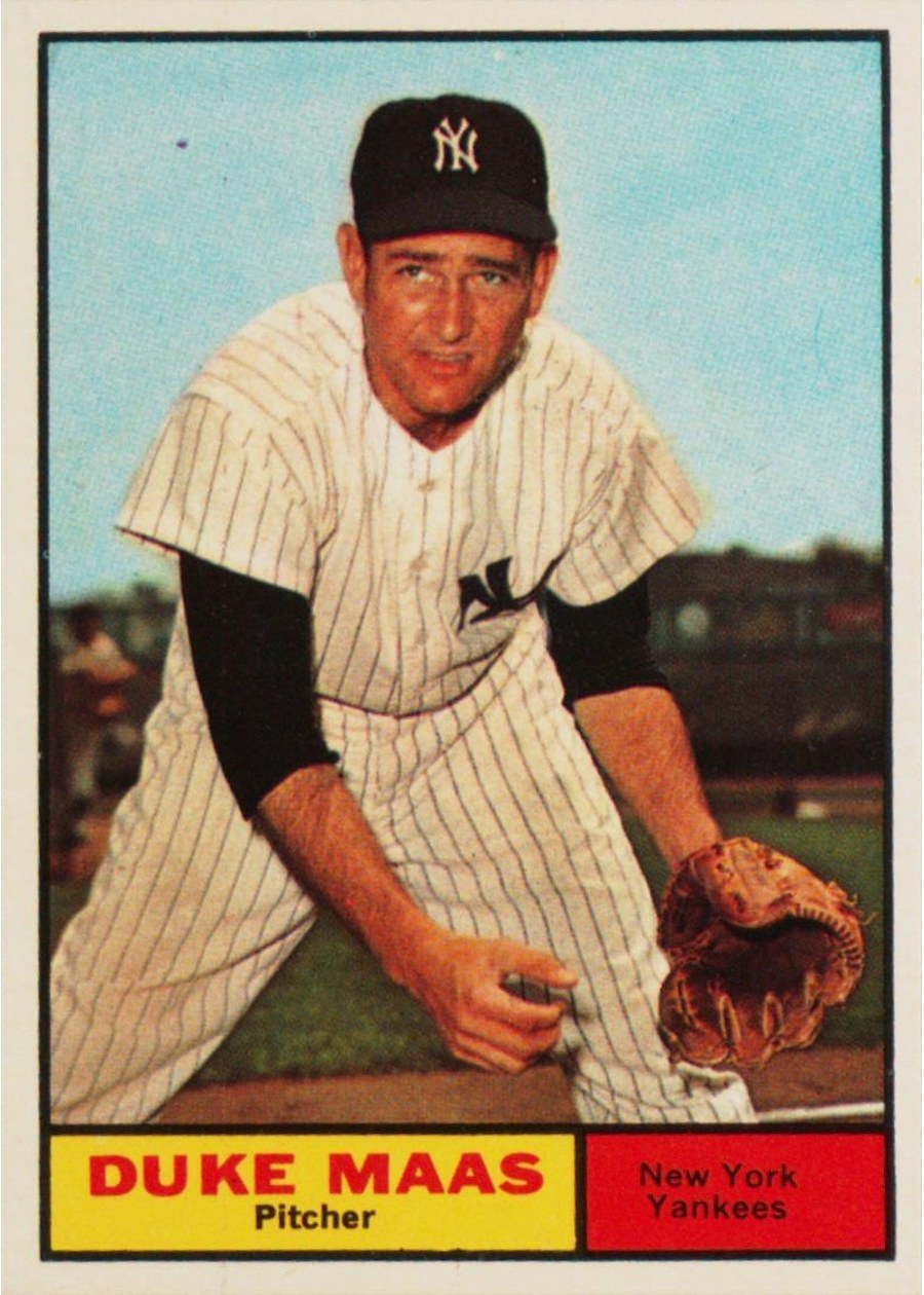 1961 Topps #387 Duke Maas, New York Yankees