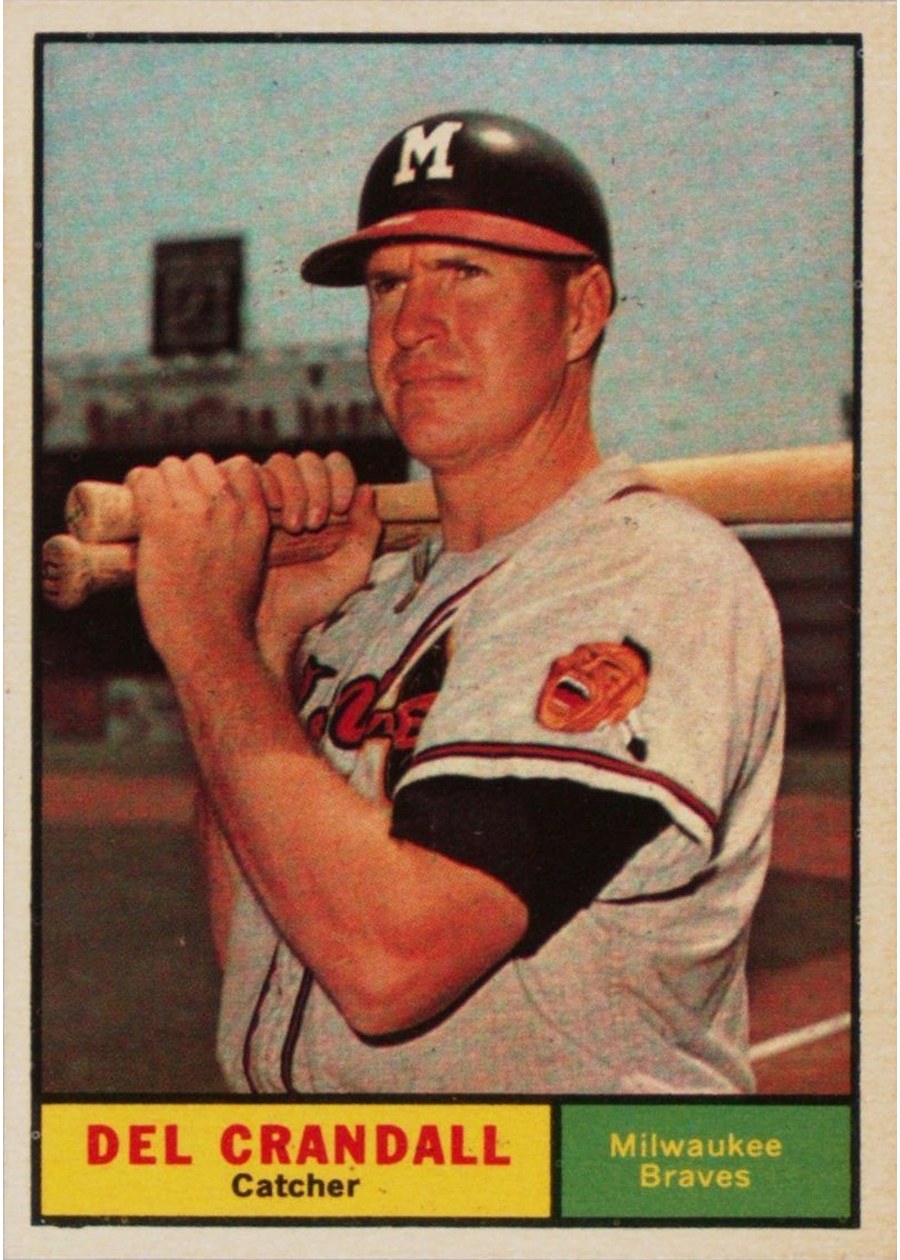 1961 Topps #390 Del Crandall, Milwaukee Braves