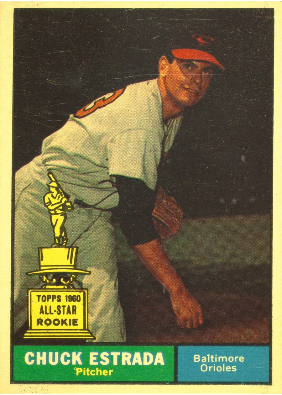 1961 Topps #395 Chuck Estrada, Baltimore Orioles