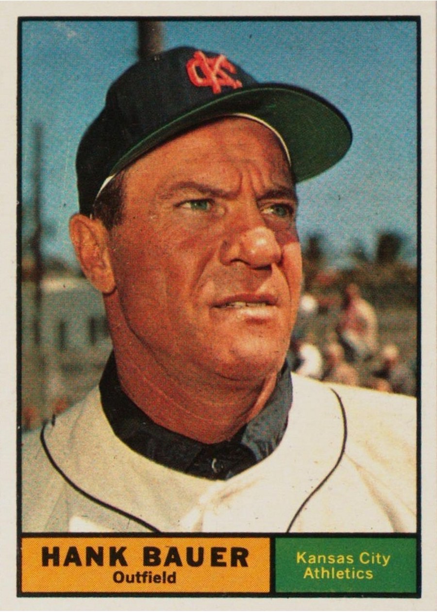 1961 Topps #398 Hank Bauer, Kansas City Athletics