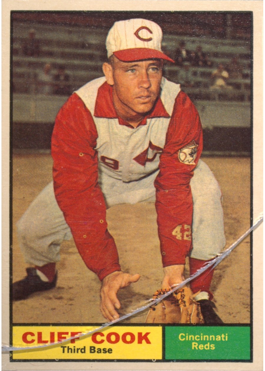1961 Topps #399 Cliff Cook, Cincinnati Reds