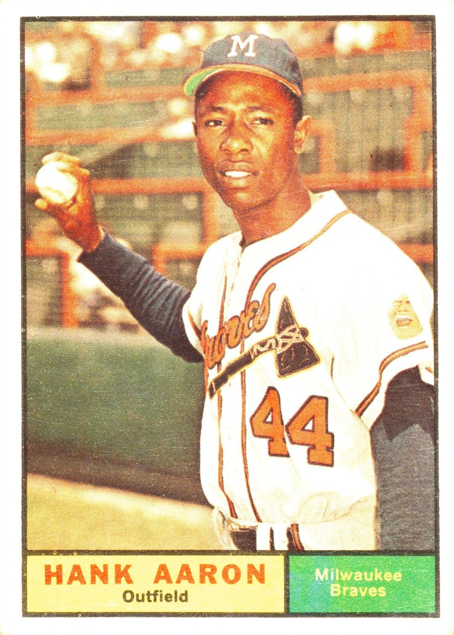 1961 Topps #415 Hank Aaron, Milwaukee Braves
