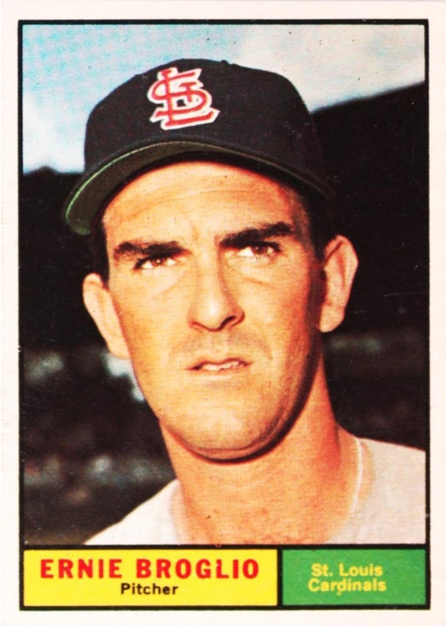 1961 Topps #420 Ernie Broglio, St. Louis Cardinals