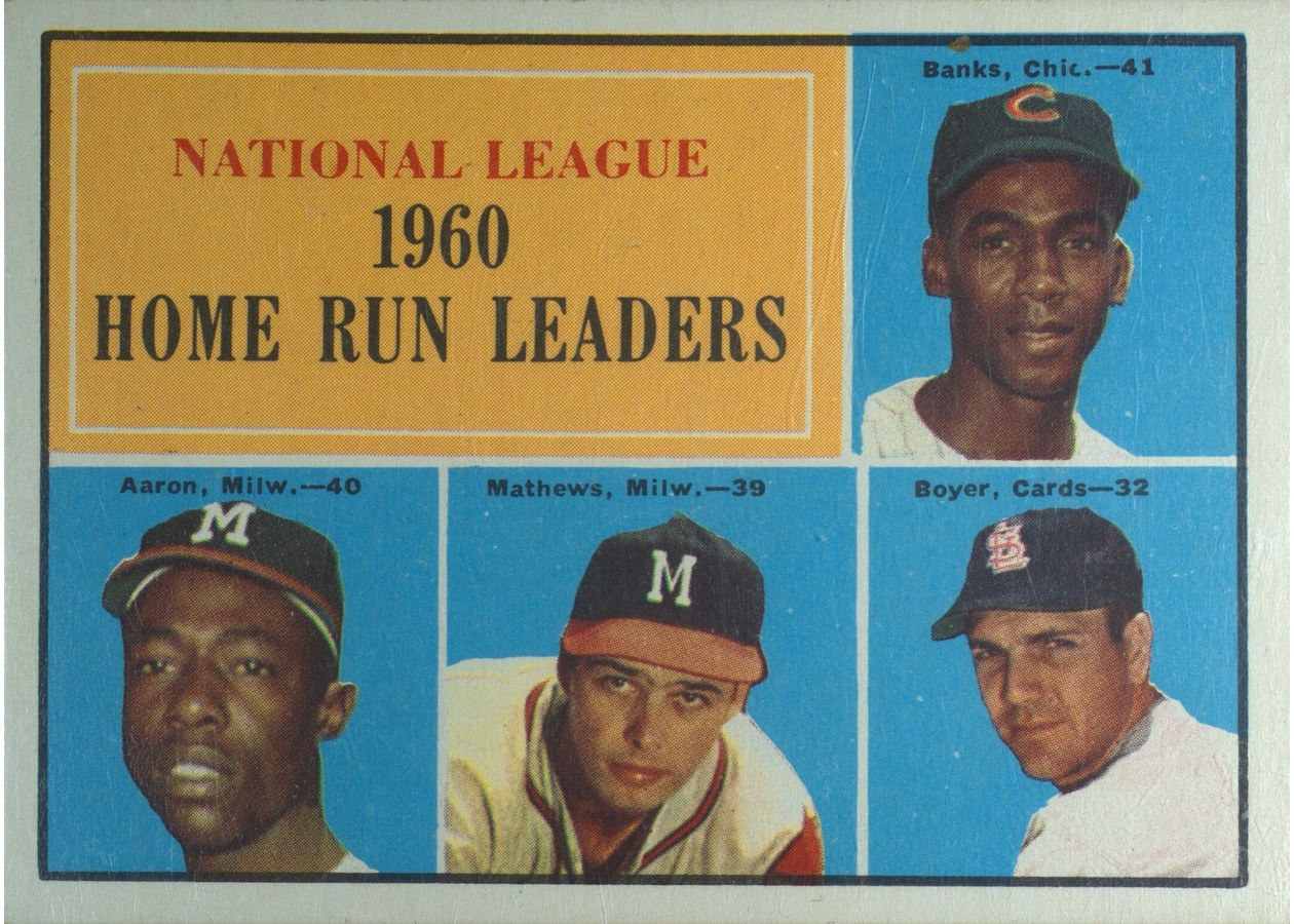 1961 Topps #43 National League 1960 Home Run Leaders