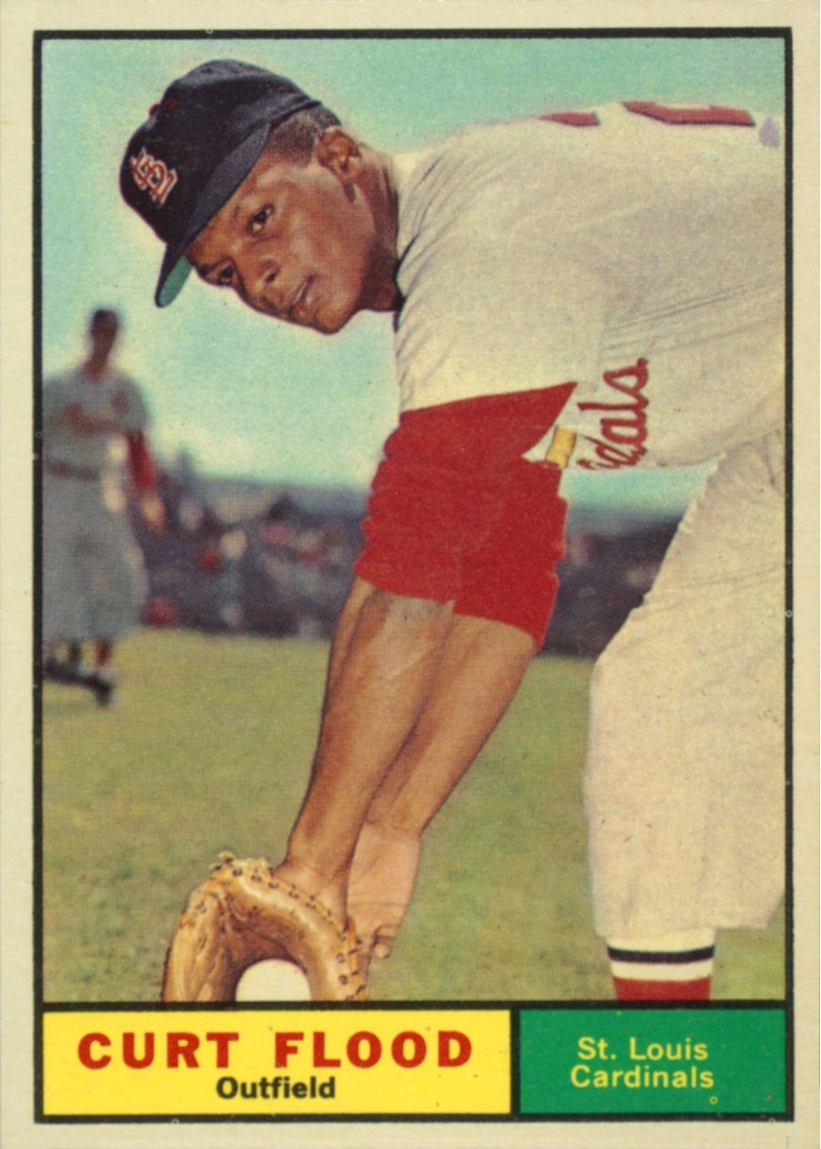 1961 Topps #438 Curt Flood, St. Louis Cardinals