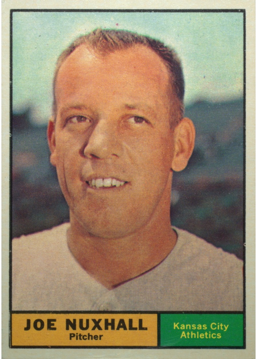 1961 Topps #444 Joe Nuxhall, Kansas City Athletics