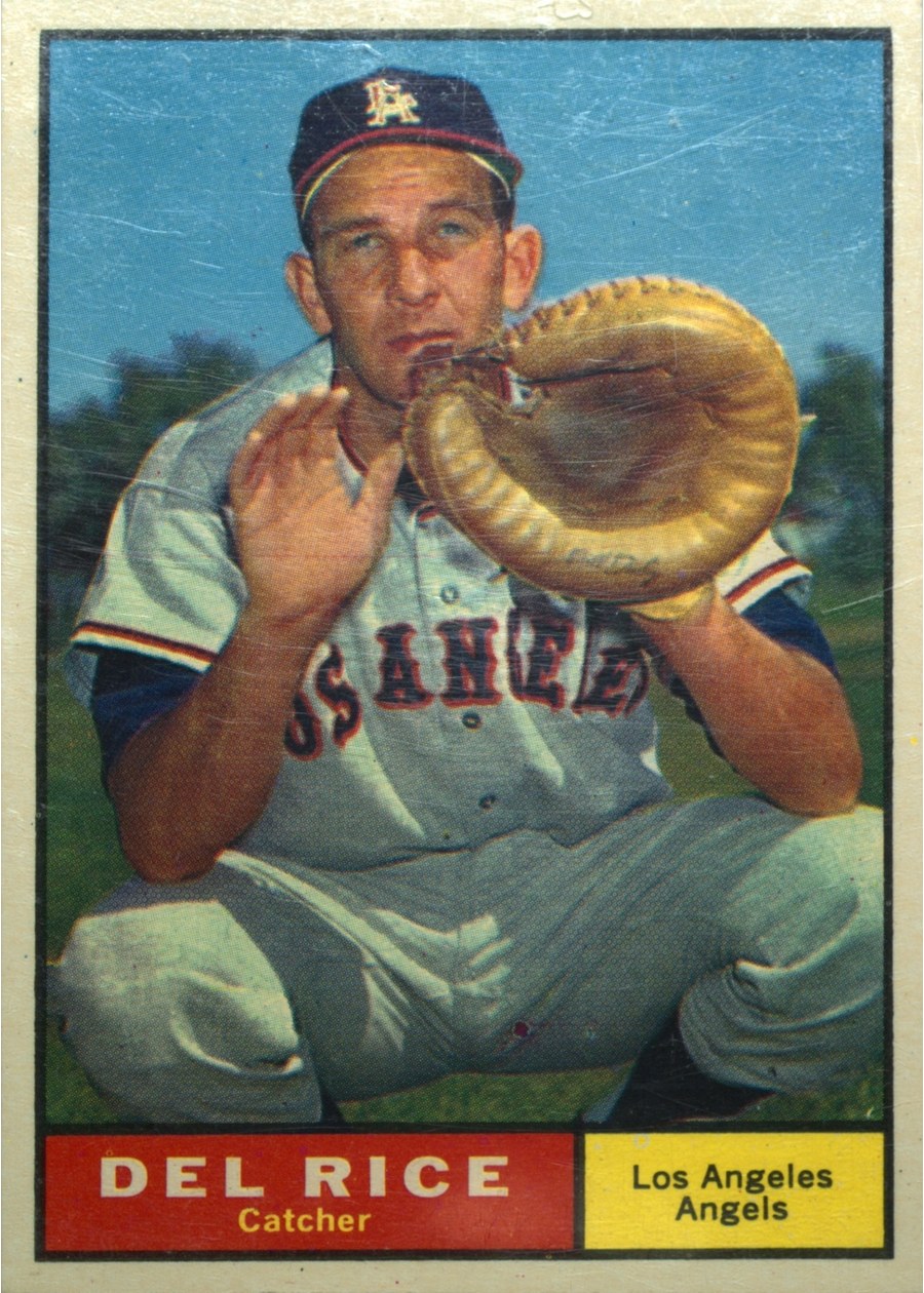 1961 Topps #448 Del Rice, Los Angeles Angels
