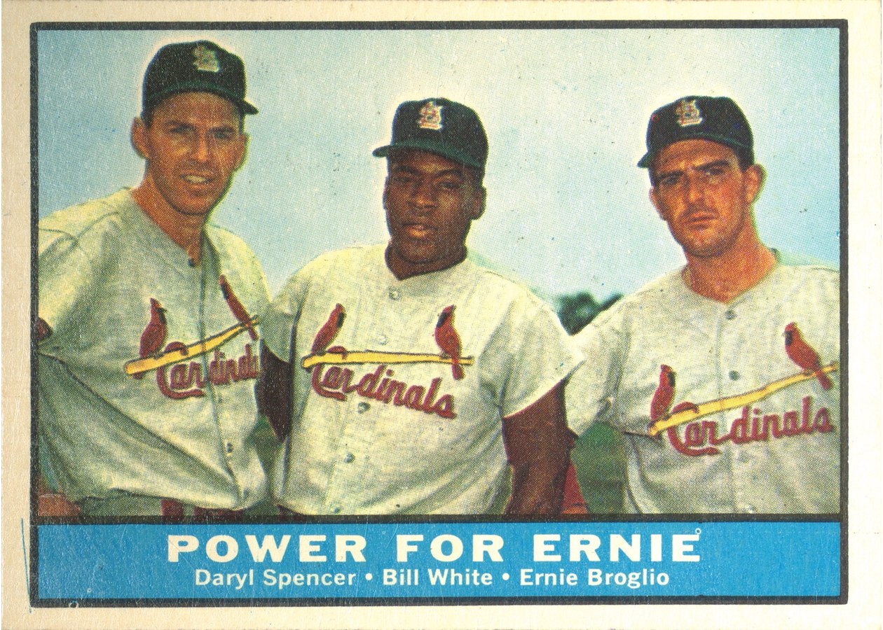1961 Topps #451 Power For Ernie, St. Louis Cardinals