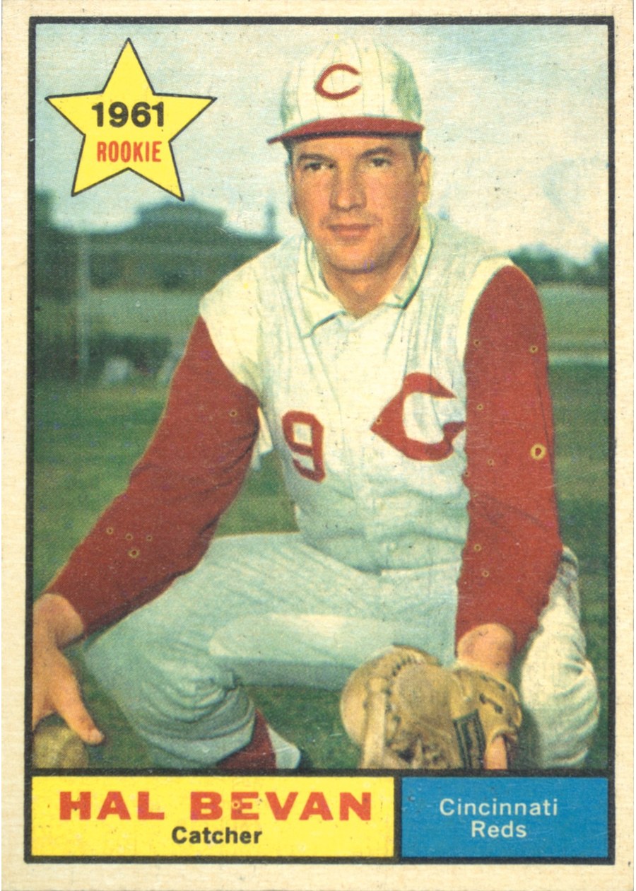 1961 Topps #456 Hal Bevan, Cincinnati Reds