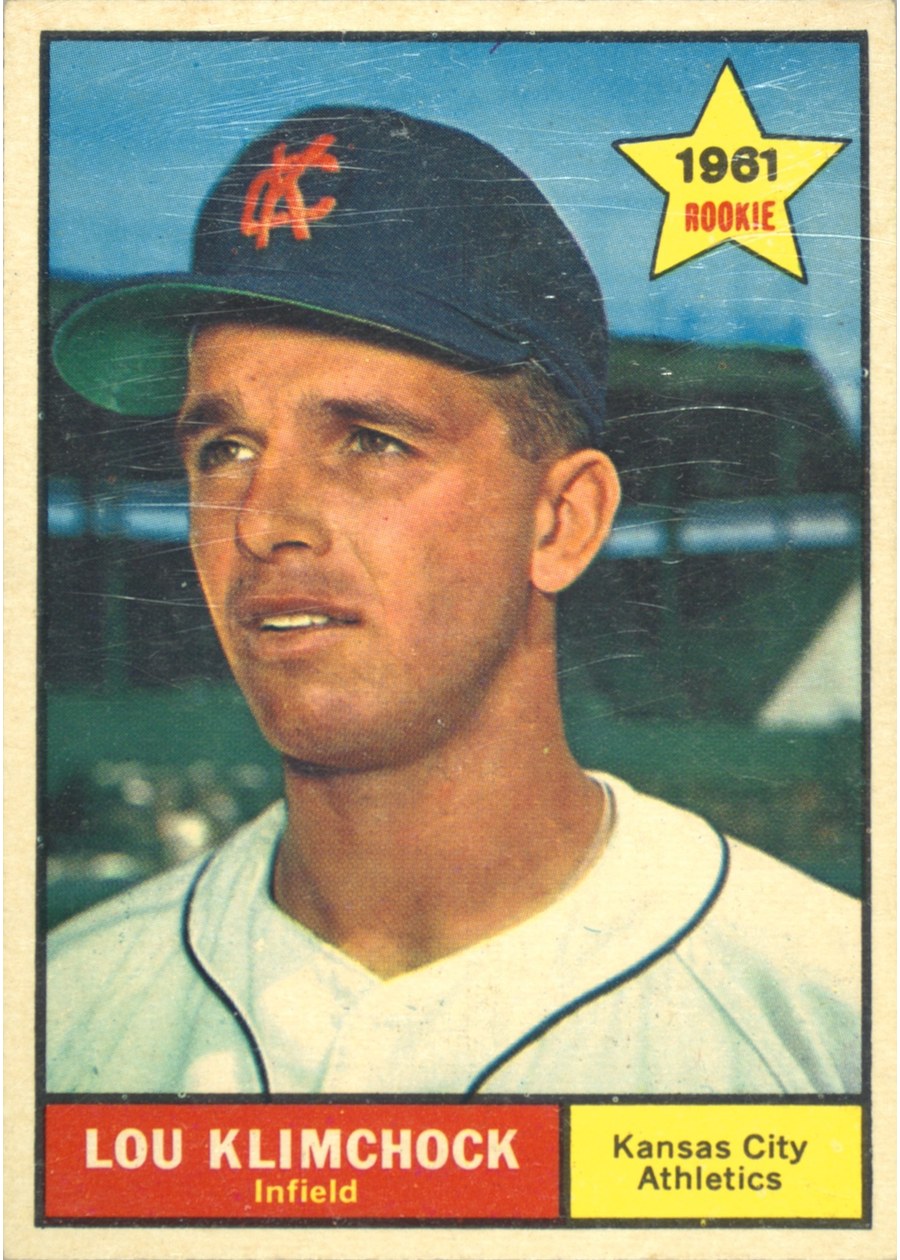 1961 Topps #462 Lou Klimchock, Kansas City Athletics
