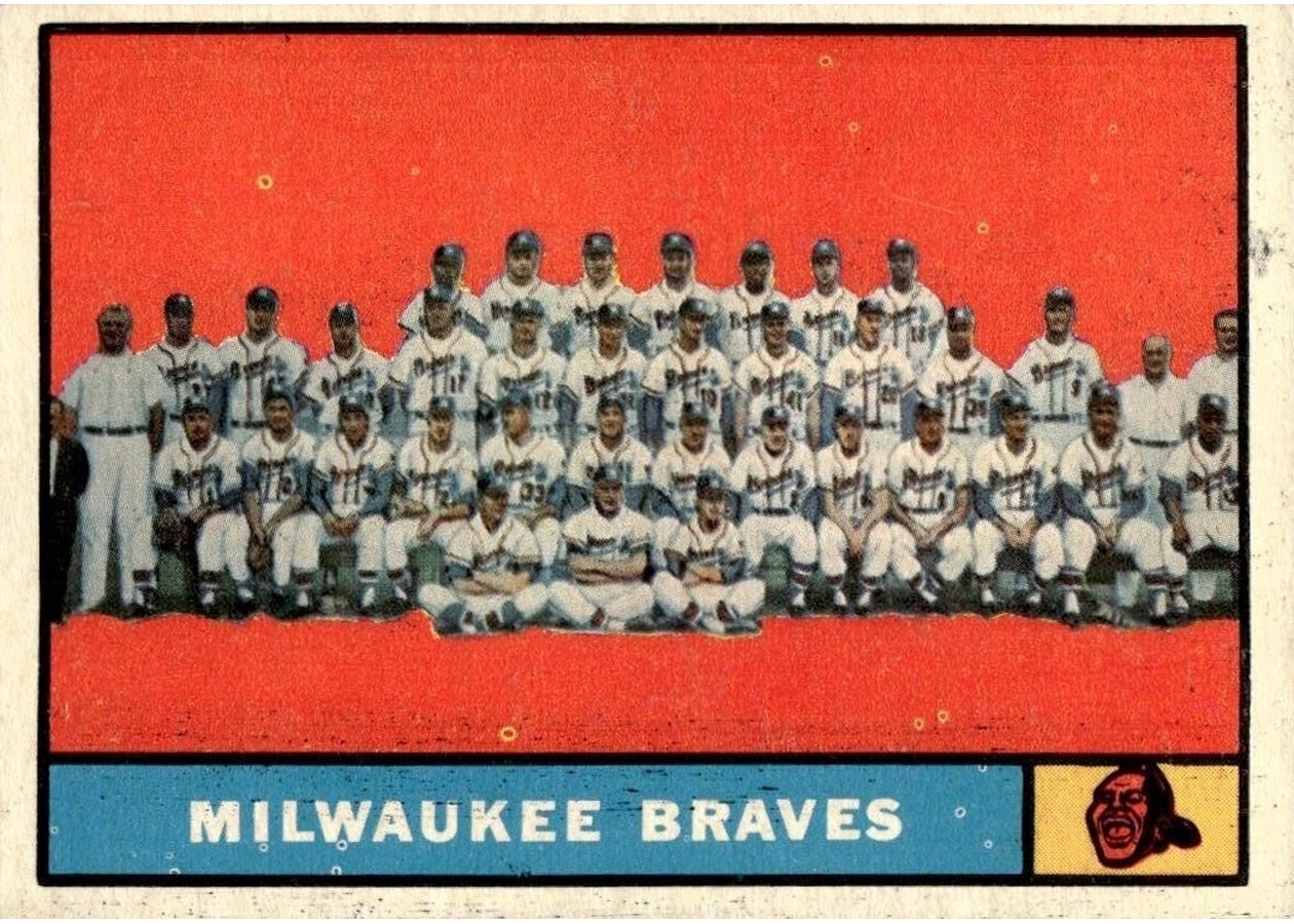 1961 Topps #463b Milwaukee Braves Team