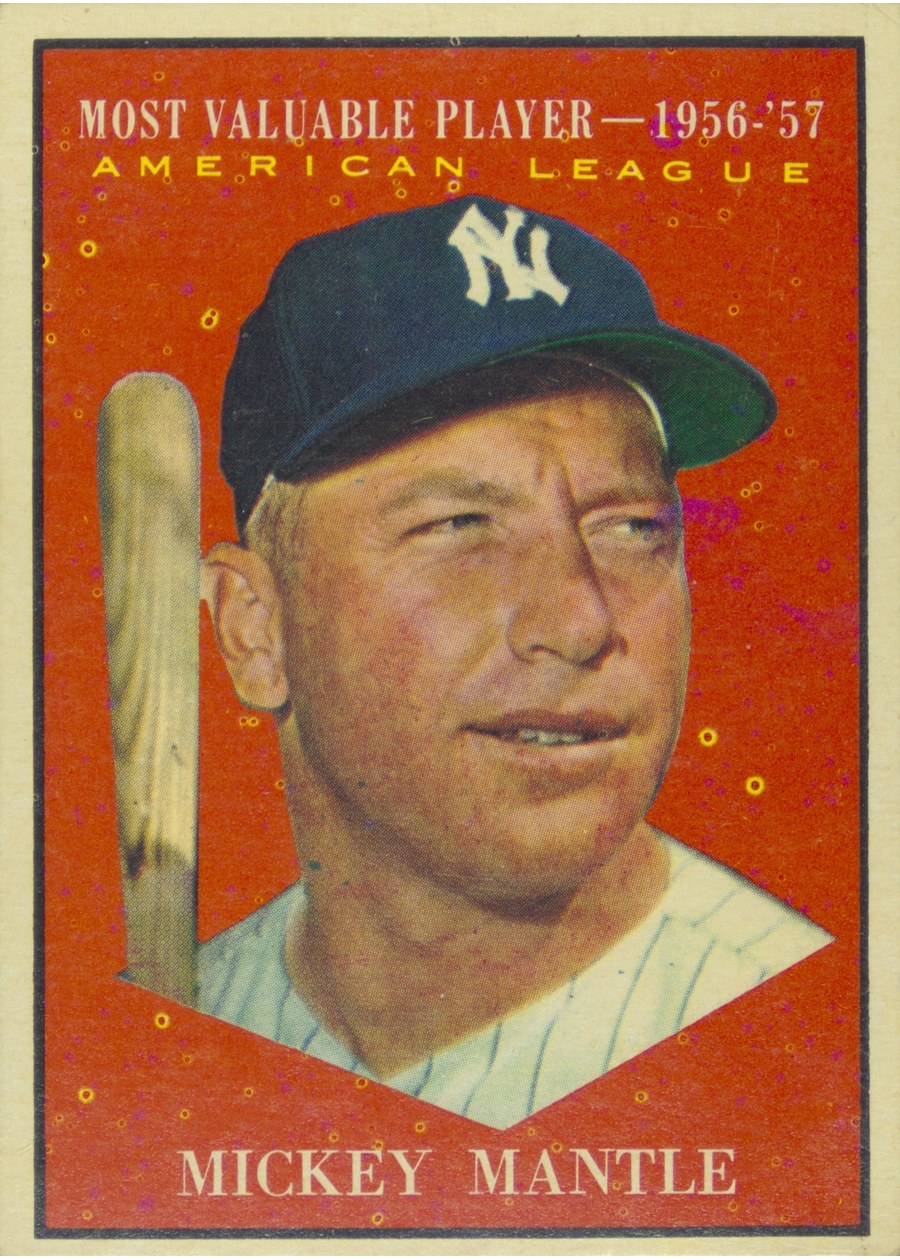 1961 Topps #475 Mickey Mantle, New York Yankees