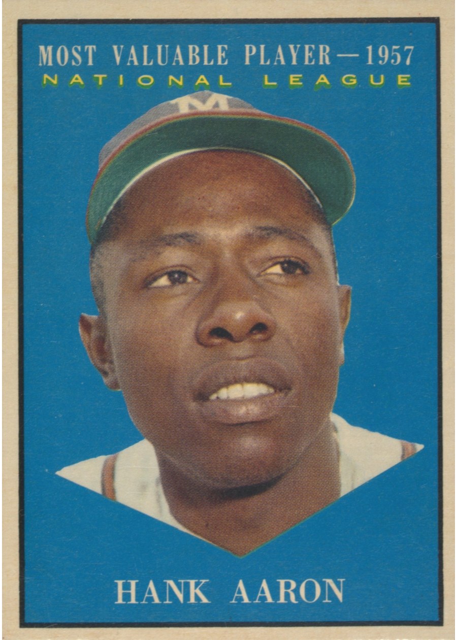 1961 Topps #484 Hank Aaron, Milwaukee Braves