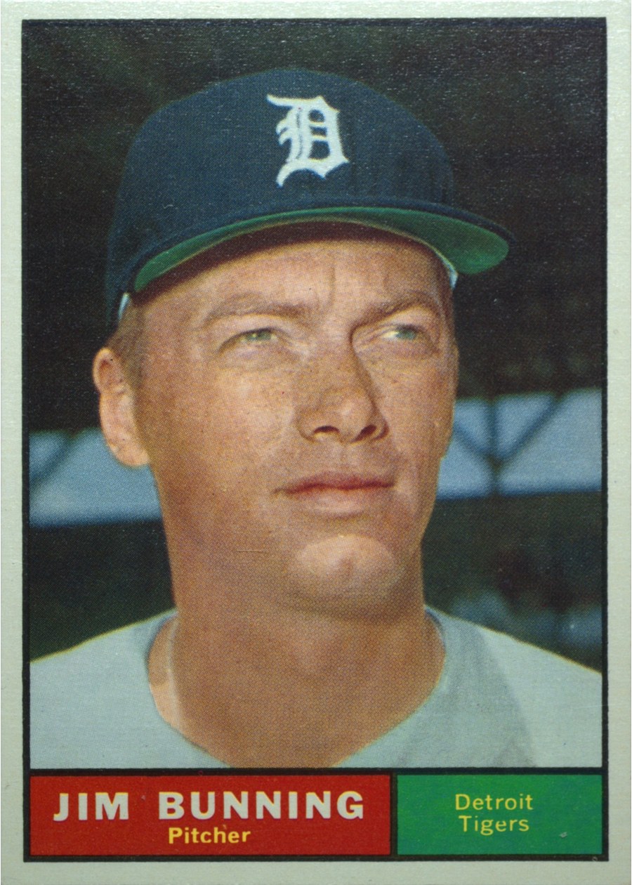 1961 Topps #490 Jim Bunning, Detroit Tigers