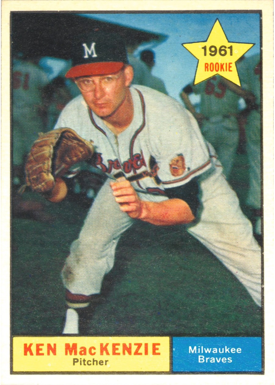 1961 Topps #496 Ken MacKenzie, Milwaukee Braves