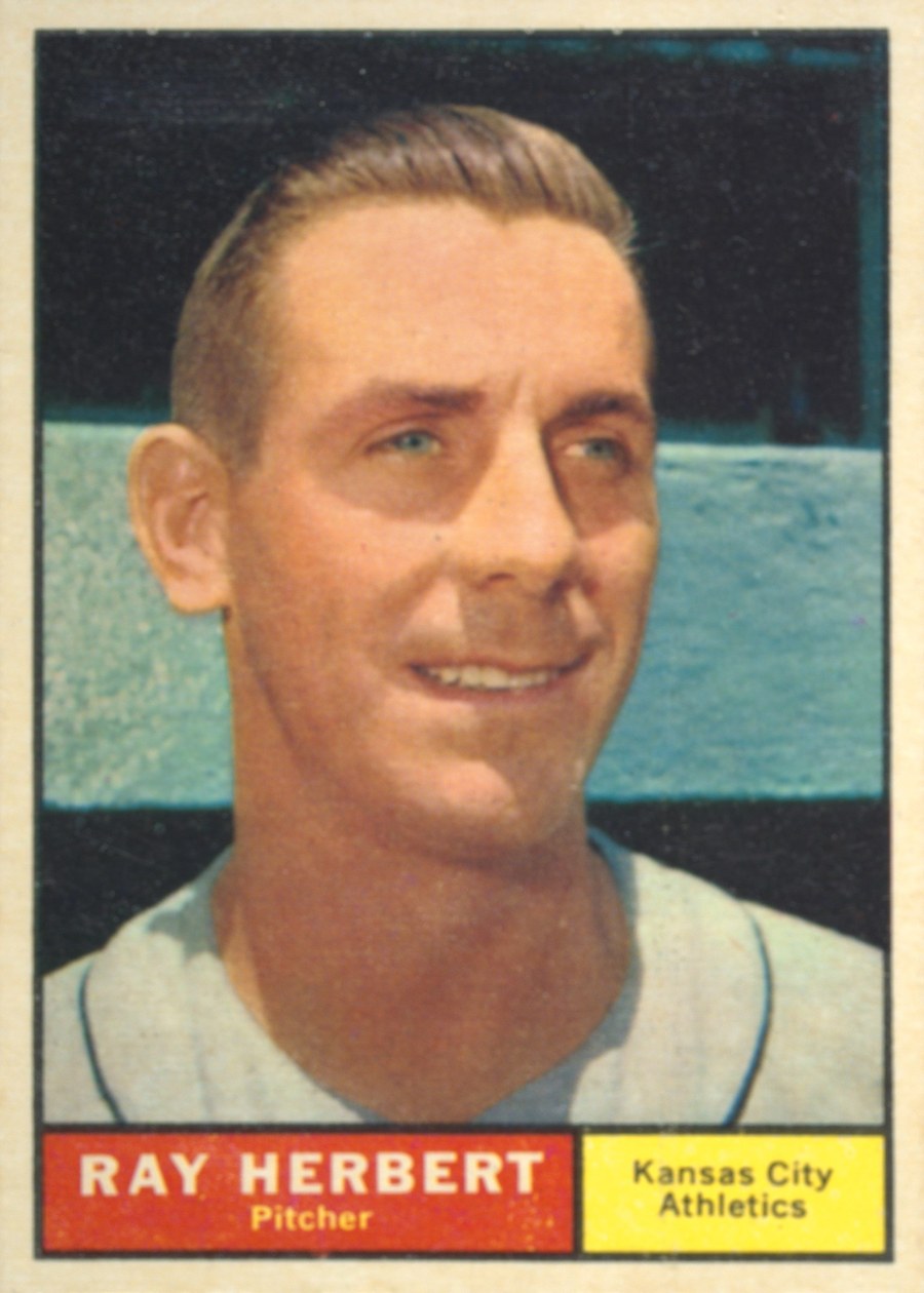 1961 Topps #498 Ray Herbert, Kansas City Athletics