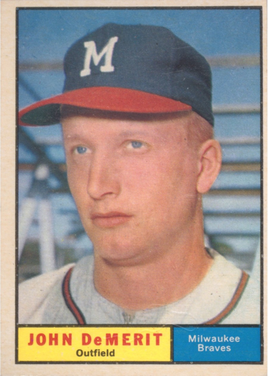 1961 Topps #501 John DeMerit, Milwaukee Braves