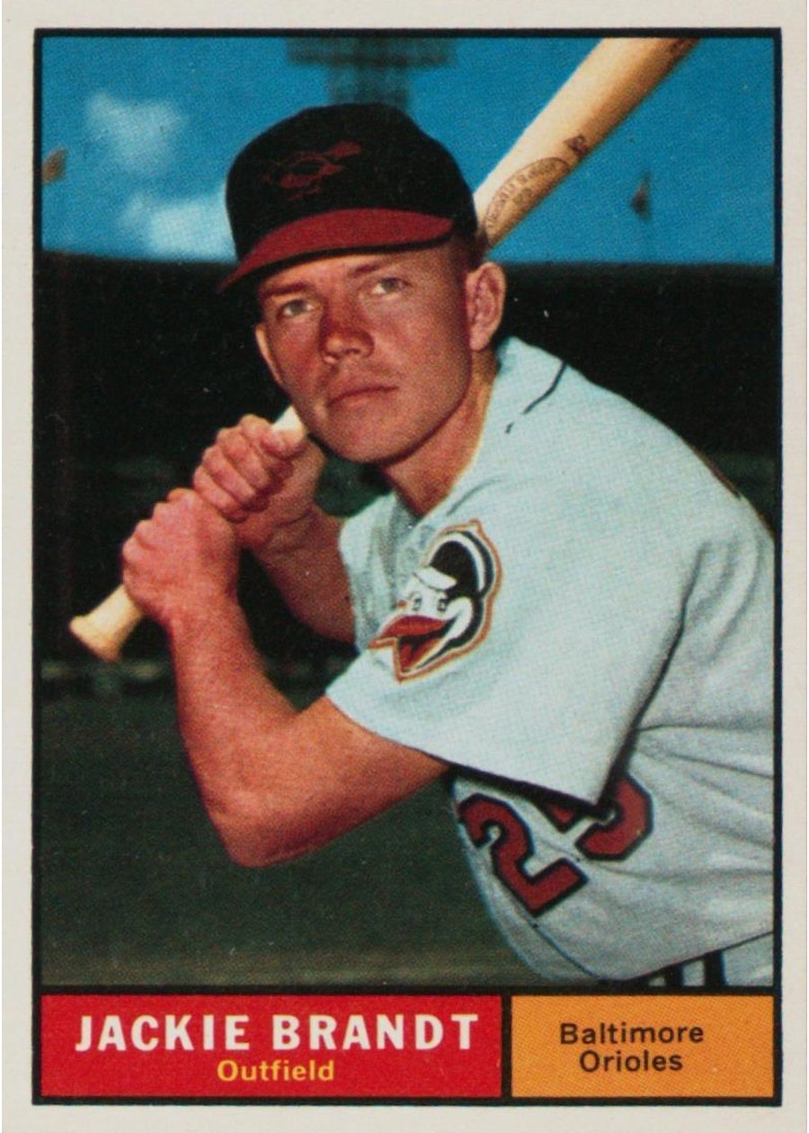 1961 Topps #515 Jackie Brandt, Baltimore Orioles