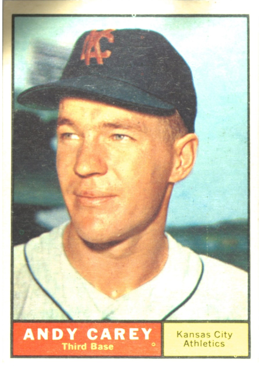 1961 Topps #518 Andy Carey, Kansas City Athletics