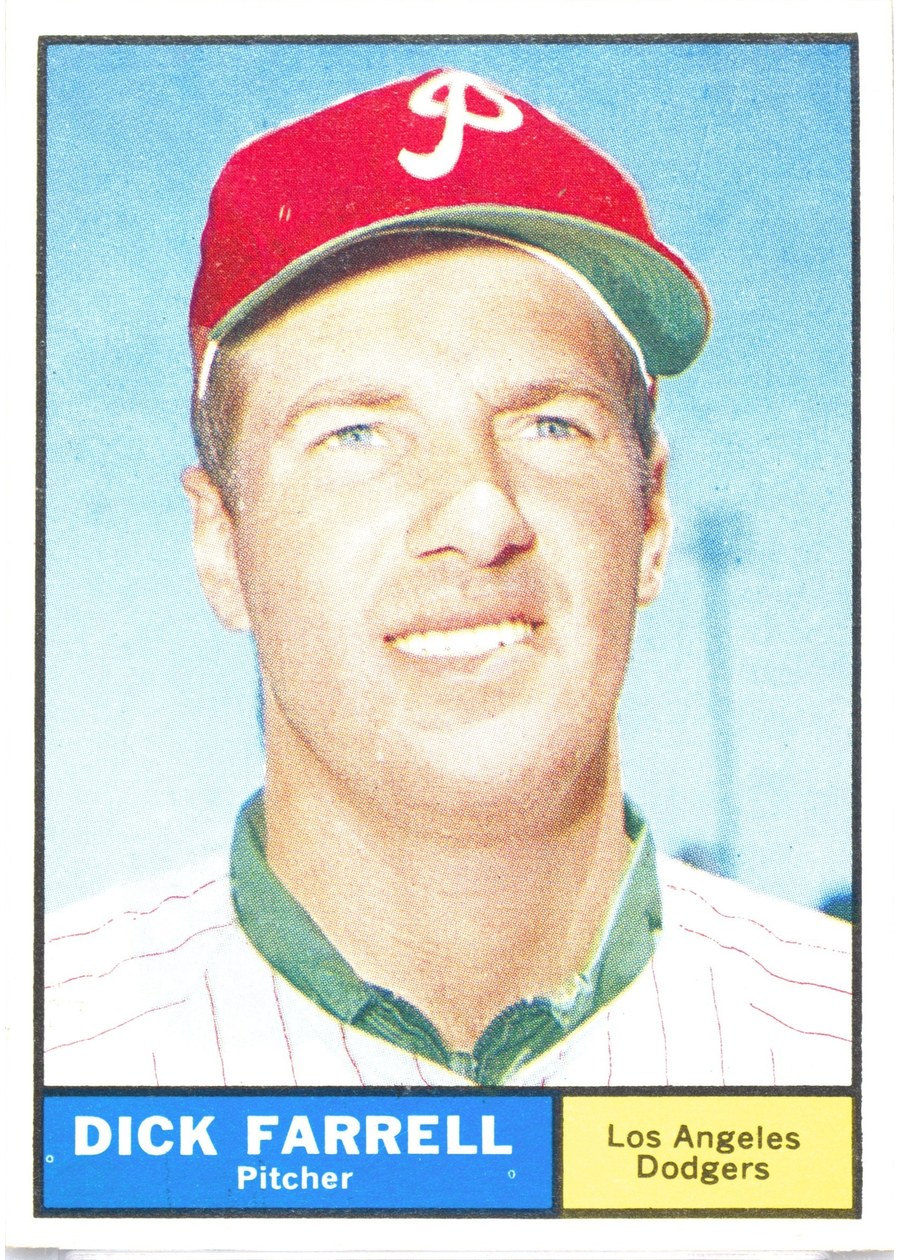 1961 Topps #522 Dick Farrell, Los Angeles Dodgers
