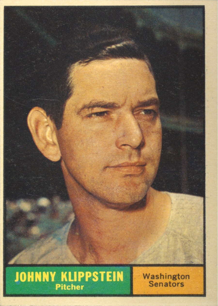 1961 Topps #539 Johnny Klippstein, Washington Senators