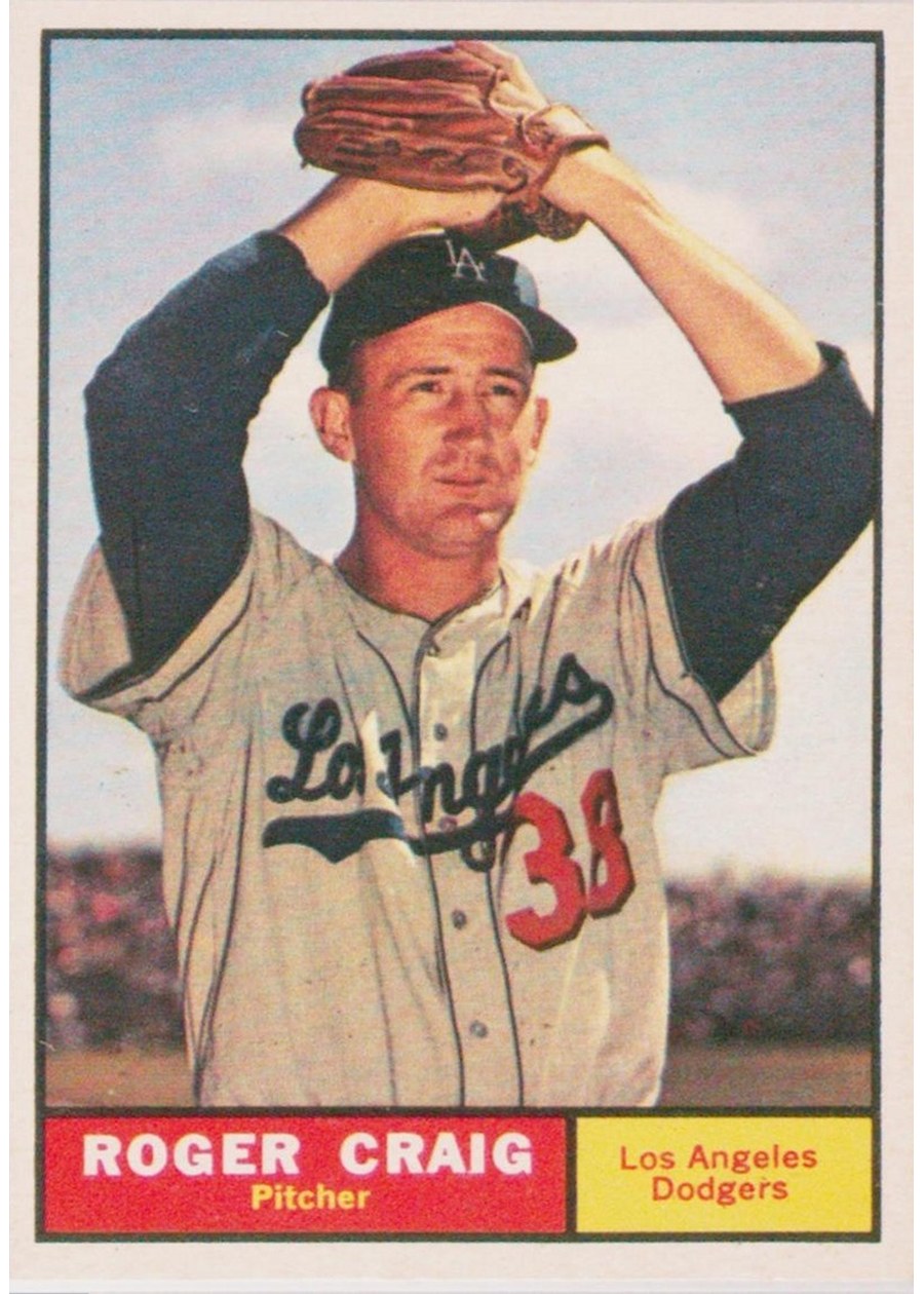 1961 Topps #543 Roger Craig, Los Angeles Dodgers