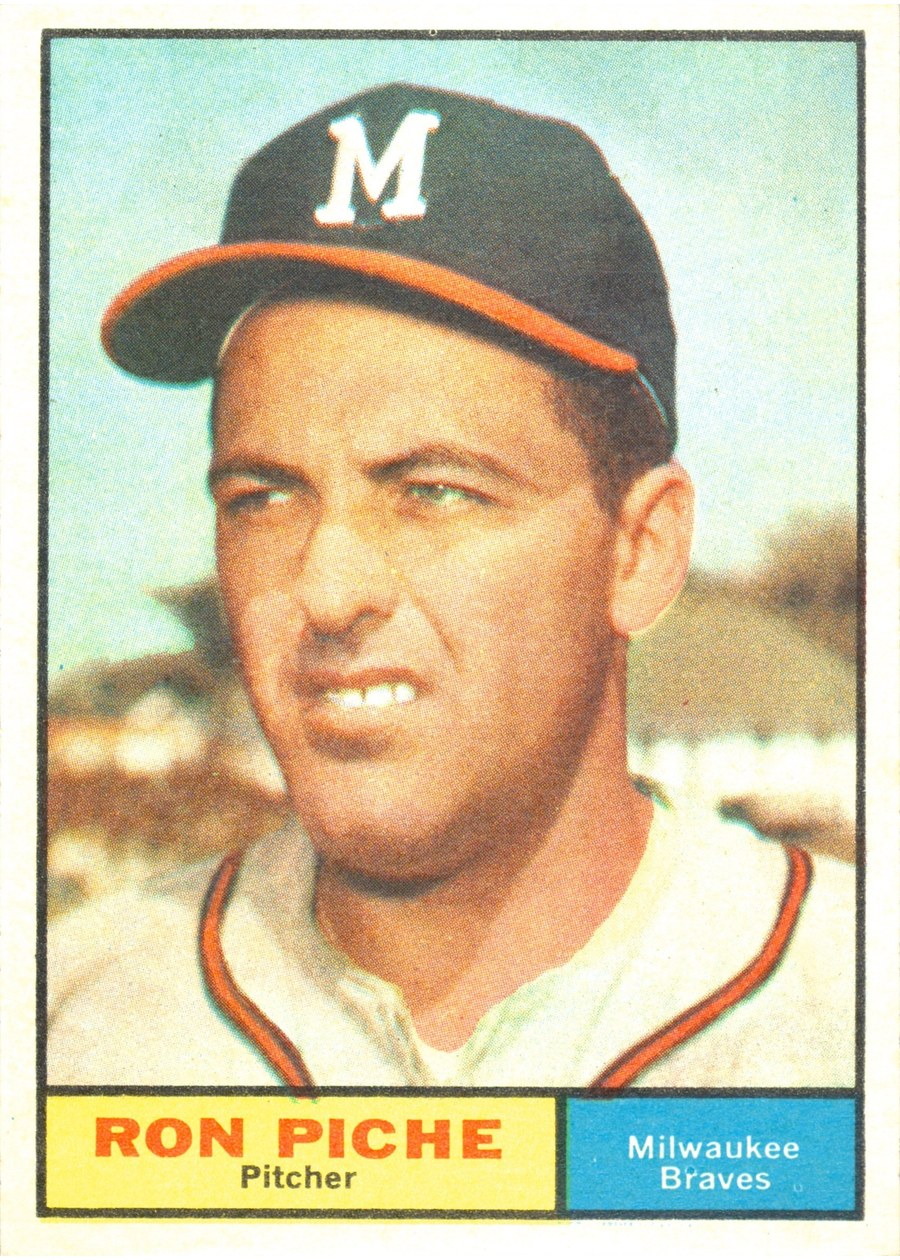 1961 Topps #61 Ron Piche, Milwaukee Braves
