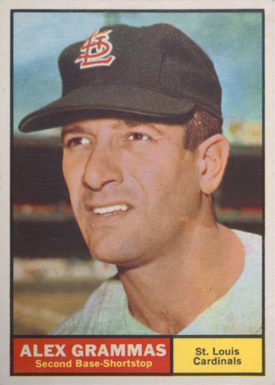 1961 Topps #64 Alex Grammas, St. Louis Cardinals