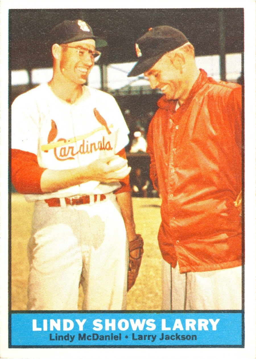 1961 Topps #75 Lindy Shows Larry, St. Louis Cardinals