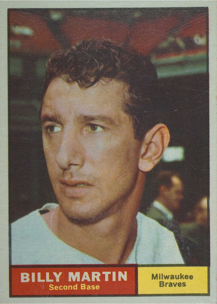 1961 Topps #89 Billy Martin, Milwaukee Braves