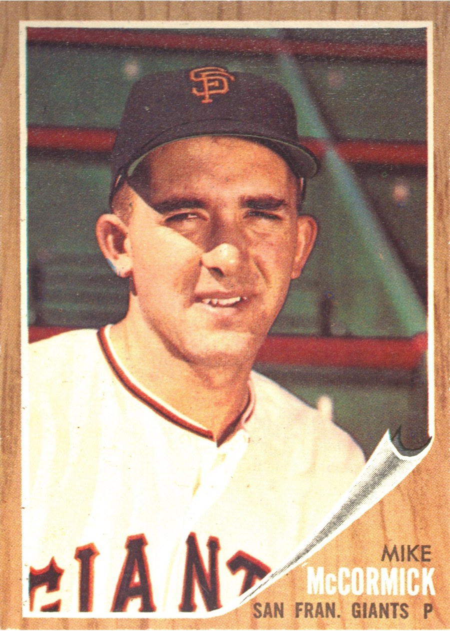 1962 Topps #107 Mike McCormick, San Francisco Giants