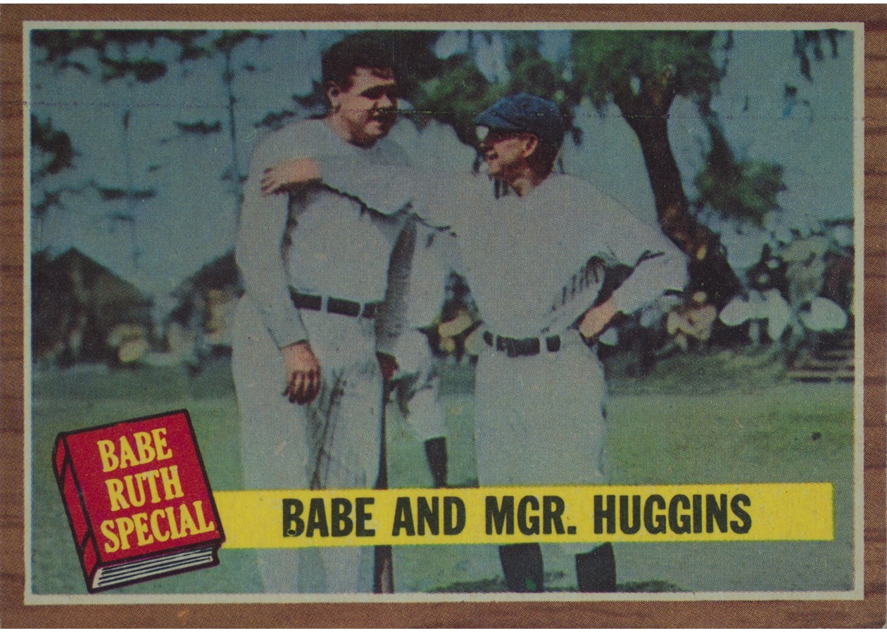 1962 Topps #137 Babe Ruth Special: Babe and Mgr. Huggins, New York Yankees