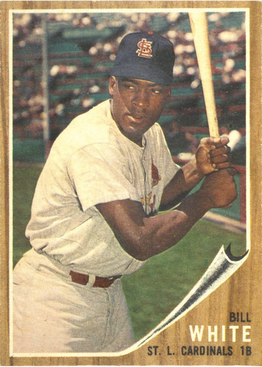 1962 Topps #14 Bill White, St. Louis Cardinals