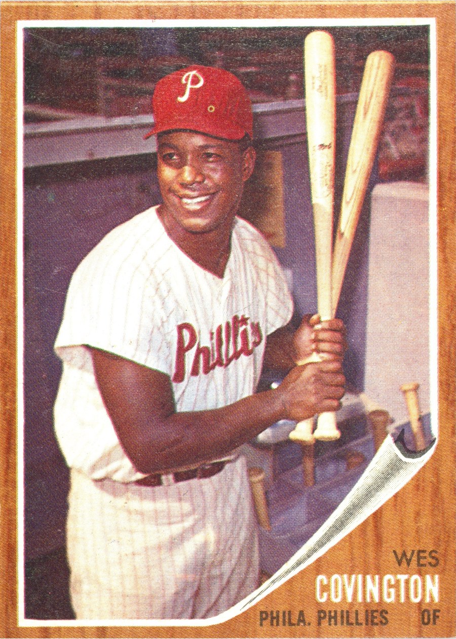 1962 Topps #157 Wes Covington, Philadelphia Phillies