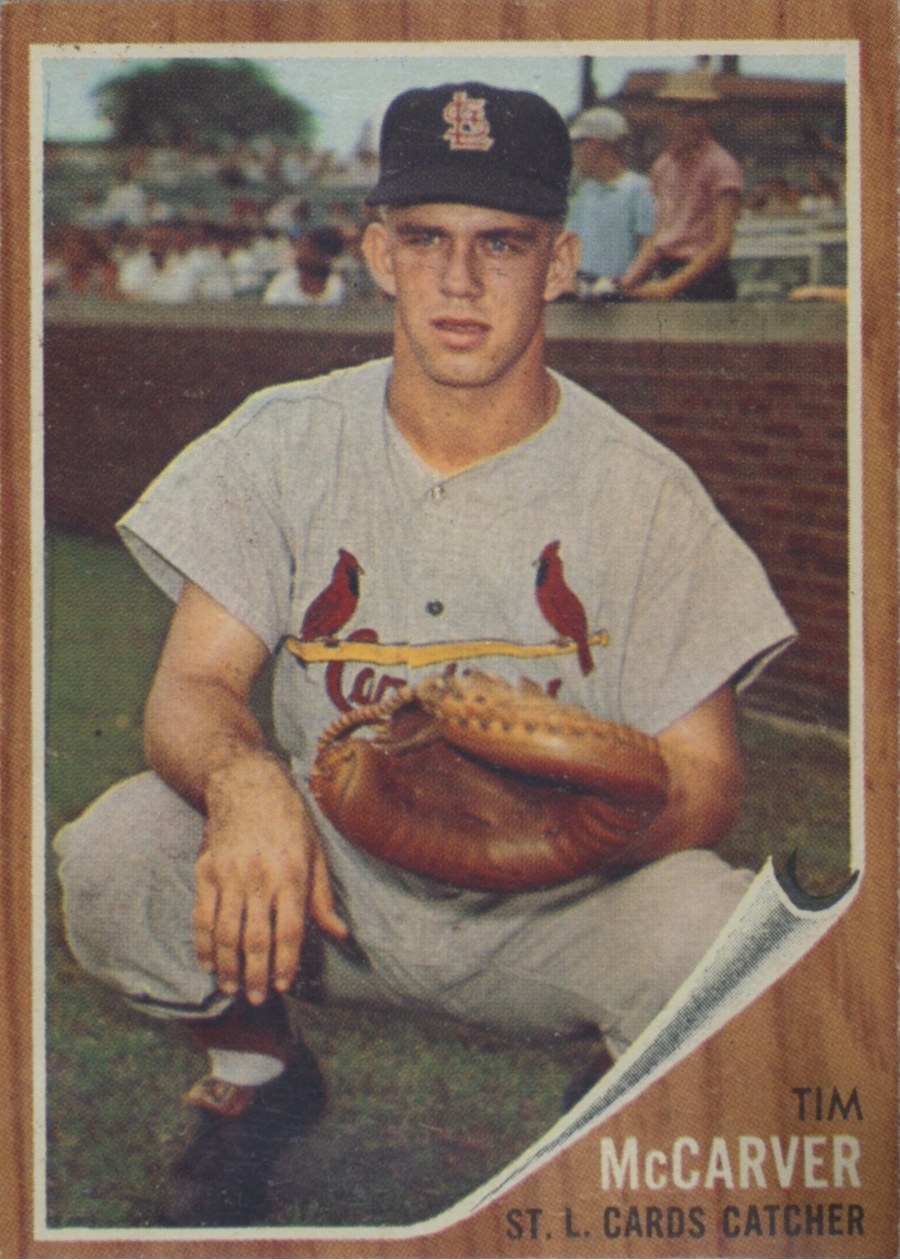 1962 Topps #167 Tim McCarver, St. Louis Cardinals