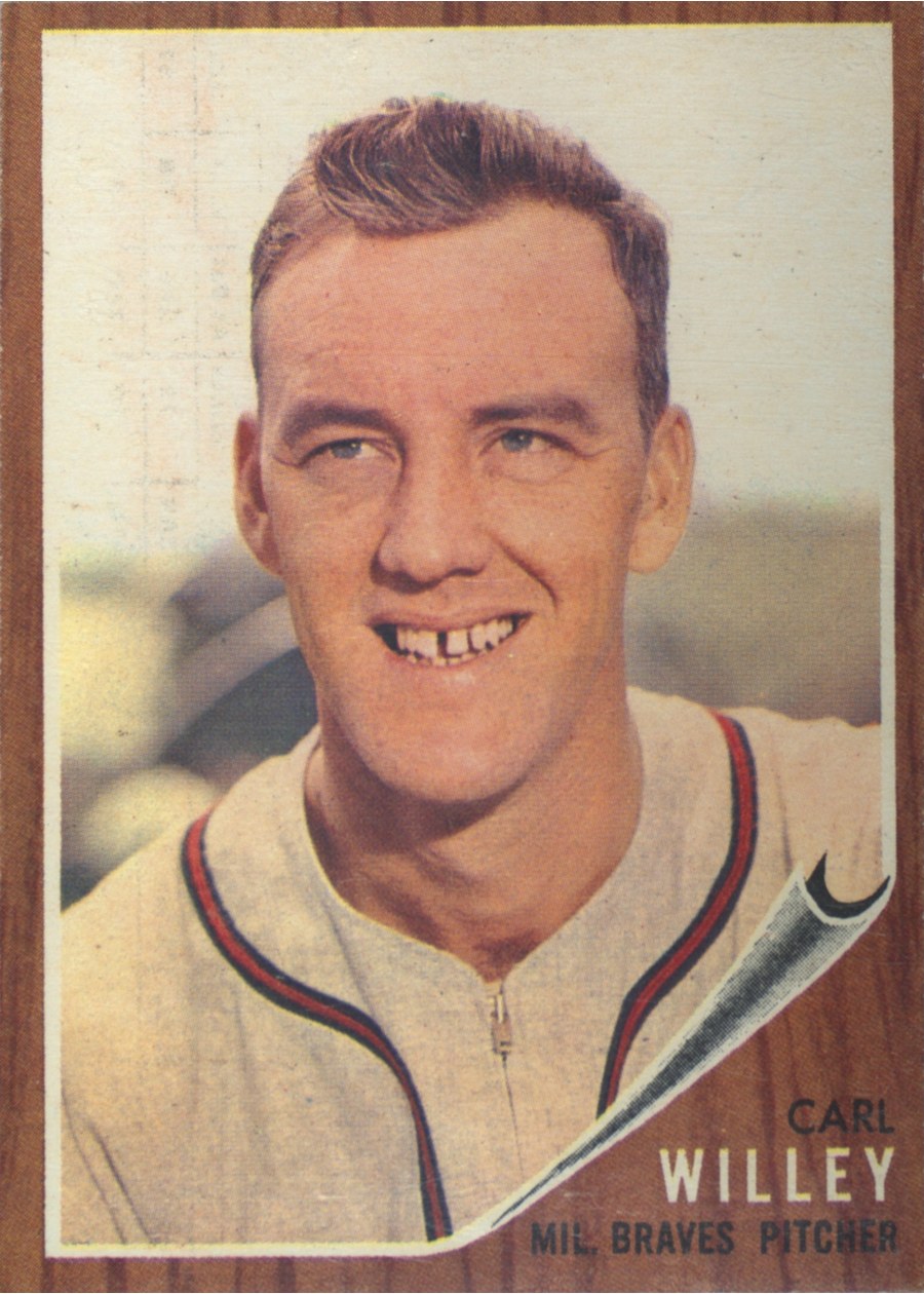 1962 Topps #174 Carl Willey, Milwaukee Braves