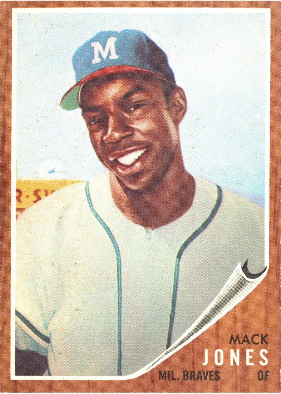 1962 Topps #186 Mack Jones, Milwaukee Braves