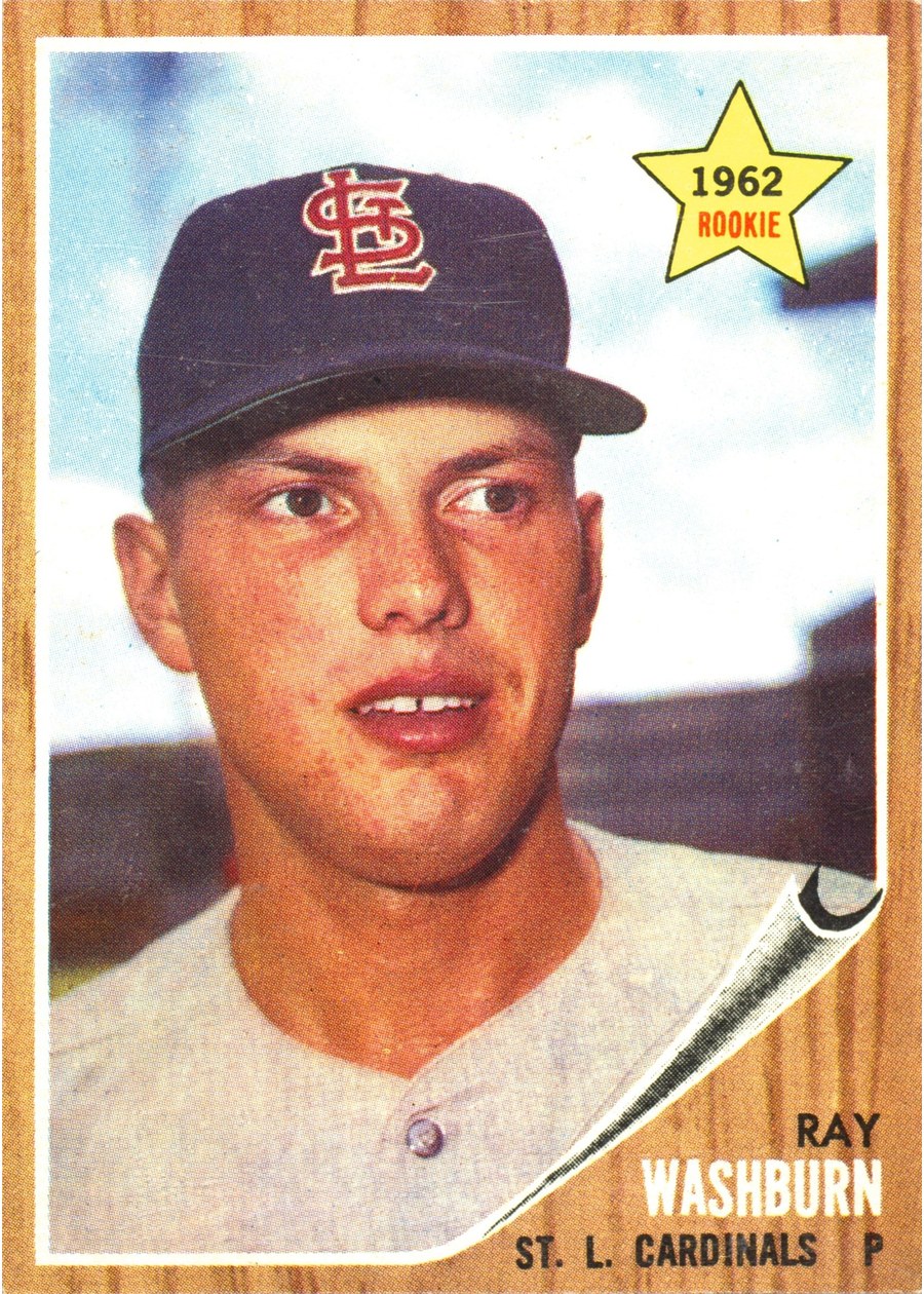 1962 Topps #19 Ray Washburn, St. Louis Cardinals