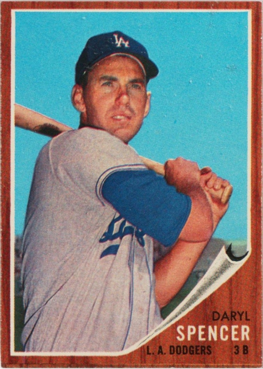 1962 Topps #197 Daryl Spencer, Los Angeles Dodgers