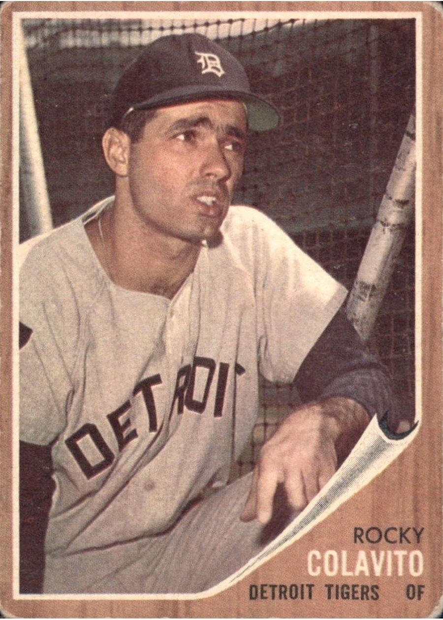 1962 Topps #20 Rocky Colavito, Detroit Tigers