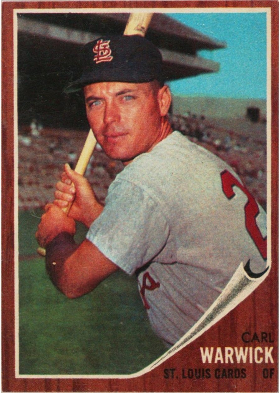 1962 Topps #202 Carl Warwick, St. Louis Cardinals
