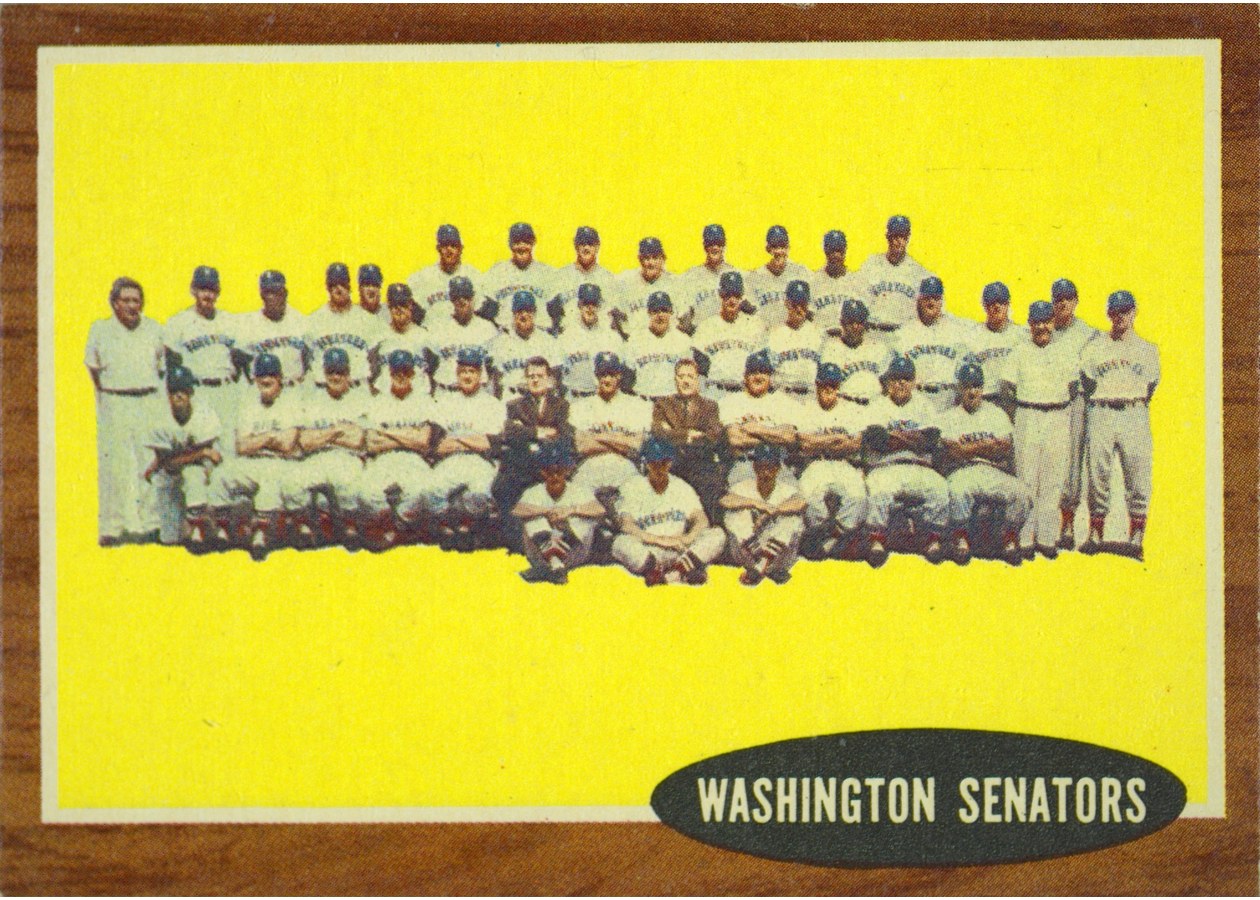 1962 Topps #206 Washington Senators Team
