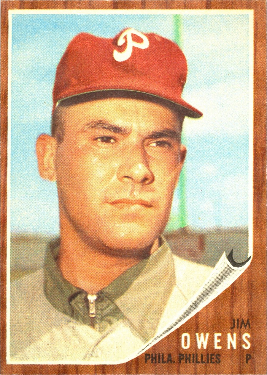 1962 Topps #212 Jim Owens, Philadelphia Phillies