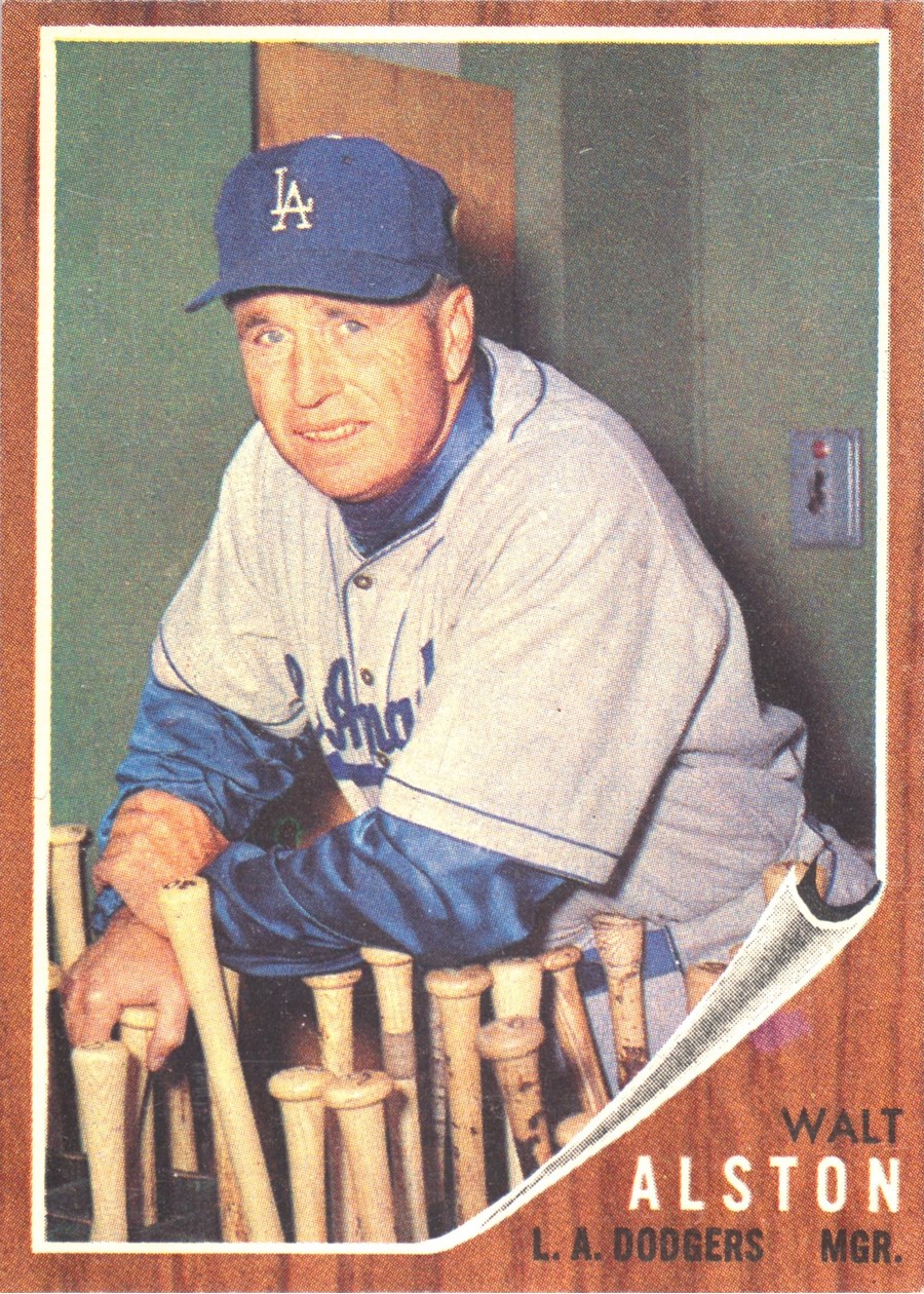 1962 Topps #217 Walt Alston, Los Angeles Dodgers