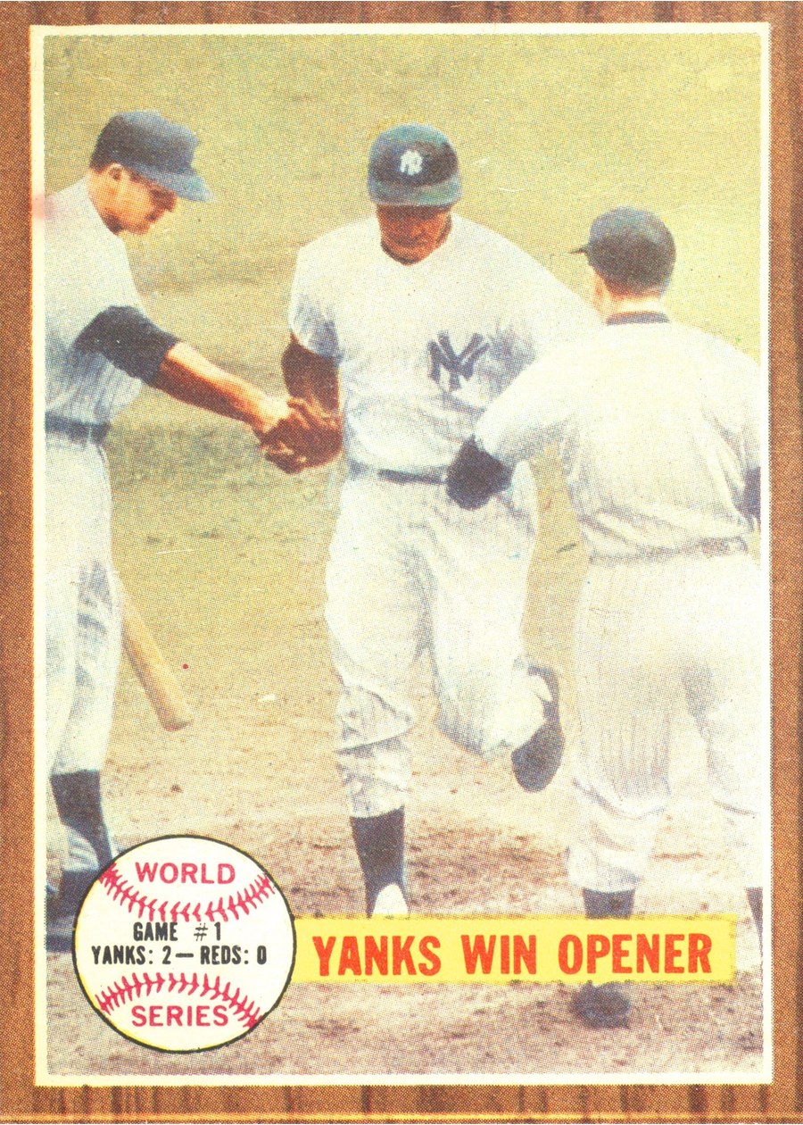 1962 Topps #232 World Series Game #1 - Yanks Win Opener, New York Yankees